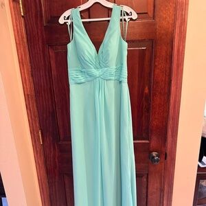 SALE Alexia Designs Tiffany Blue Formal Bridesmaid Dress Sz 12 (Fits like 8/10)